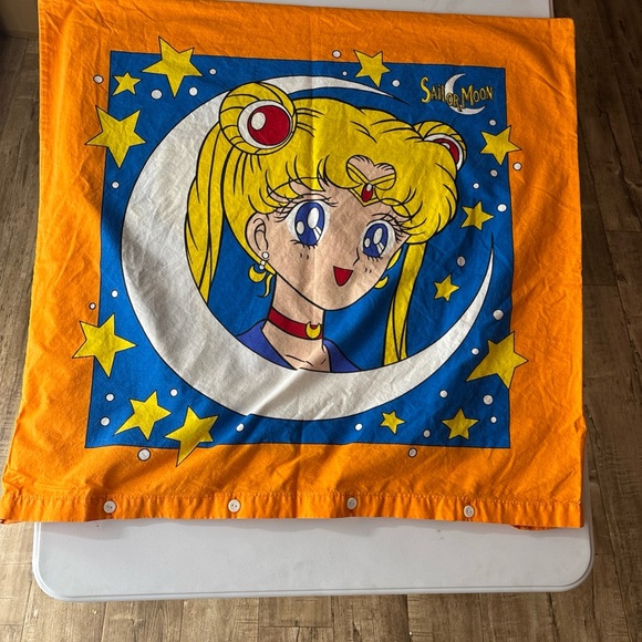 Vintage 1998 anime Sailor Moon Orange duvet Blanket or large pillow case(?) rare - Picture 10 of 16